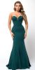 Classic Strapless Mermaid Cut Fit-N-Flare Long Prom Dress in Emerald Green